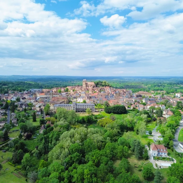 Drone view of Gourdon