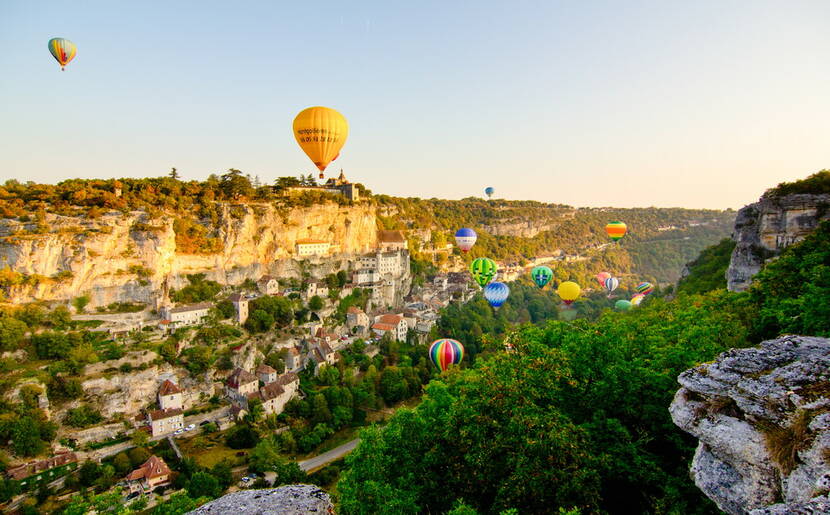 Montgolfiades à Rocamadour © Lot Tourisme C. Novello